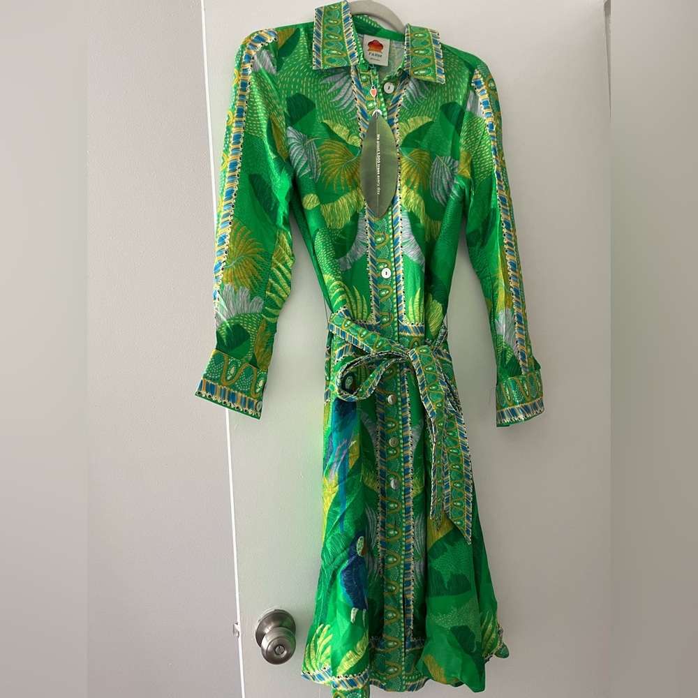 NWT FARM RIO MACAW dress XS